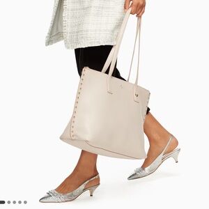 Kate spade on purpose stud leather tote- blush shade